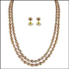 2 string peach  pearl set - SJPJA-252 - Click here to View more details about this Product
